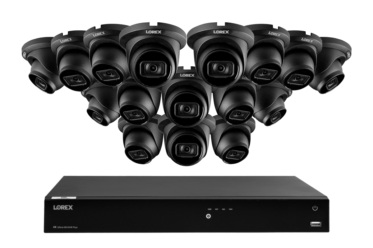 Lorex Fusion Series 4K 16 Camera Capable (Wired or Fusion Wi-Fi) 4TB Wired NVR System with A14 IP Dome Cameras