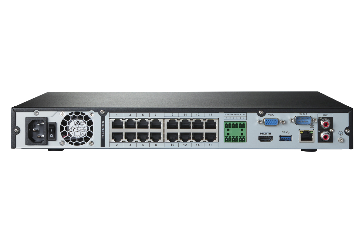 Lorex Elite Series 4K 32 Camera Capable 6TB Wired NVR System with 4MP (2K) A4 IP Turret Cameras