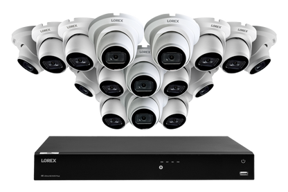 Lorex Fusion Series 4K 16 Camera Capable (Wired or Fusion Wi-Fi) 6TB Wired NVR System with A14 IP Dome Cameras