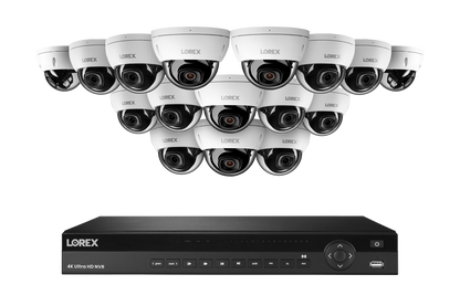 Lorex Elite Series 4K 16 Camera Capable 4TB Wired NVR System with 4MP (2K) A4 IP Dome Cameras
