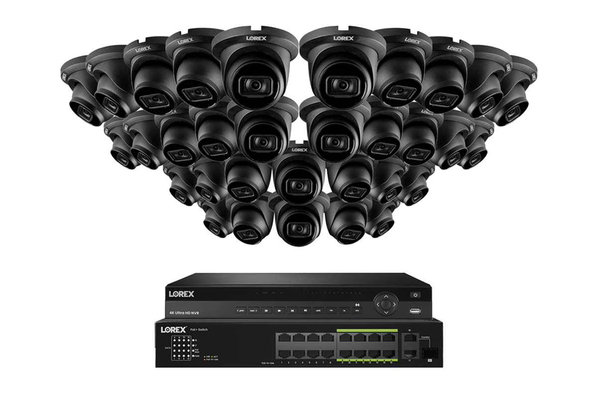 Lorex Elite Series 4K 32 Camera Capable 6TB Wired NVR System with A14 IP Turret Cameras
