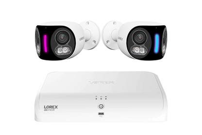 Lorex Fusion 4K+ 16 Channel (8 Wired + 8 Fusion Wi-Fi) 2TB NVR System with Two 4K Dual Lens Wi-Fi Cameras