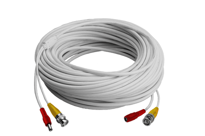 250FT high performance BNC Video/Power Cable & 12V Power Adapter for Lorex security camera systems (4-pack)