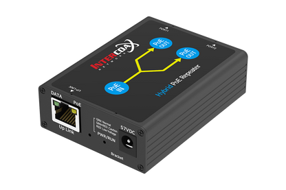 2 Port PoE+ Repeater (100m/300ft 1-in 2-out Daisy Chain PoE Repeater)
