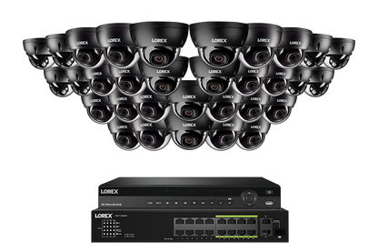 Lorex Elite Series 4K 32 Camera Capable 6TB Wired NVR System with 8MP (4K) A10 IP Dome Cameras