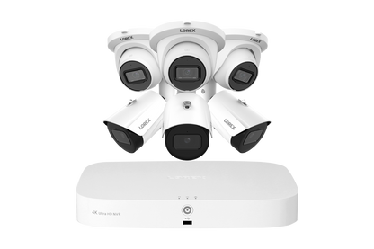 Lorex Fusion NVR with IP Dome and Bullet Cameras - 4K 16-Channel 2TB Wired System