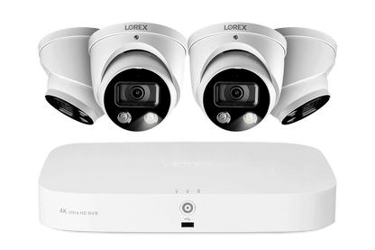 4K 8-channel 2TB Wired NVR System with Smart Deterrence Cameras
