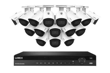 Lorex Elite Series 4K 16 Camera Capable 6TB Wired NVR System with 4MP (2K) A4 IP Bullet Cameras