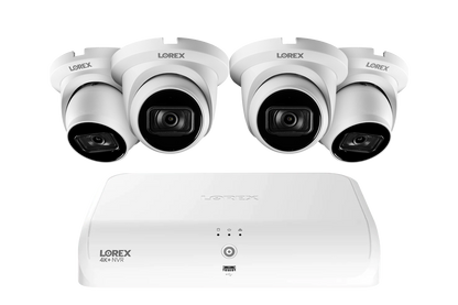 Lorex 4K Fusion 2TB Wired NVR System with 4K IP Turret Cameras