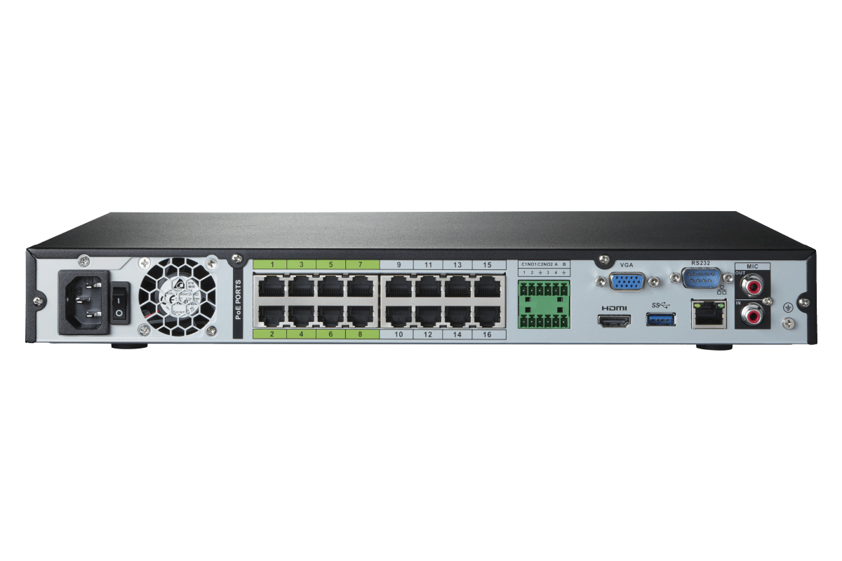 4K Ultra HD 16-Channel IP Security System with 8 Active Deterrence 4K (8MP) Cameras