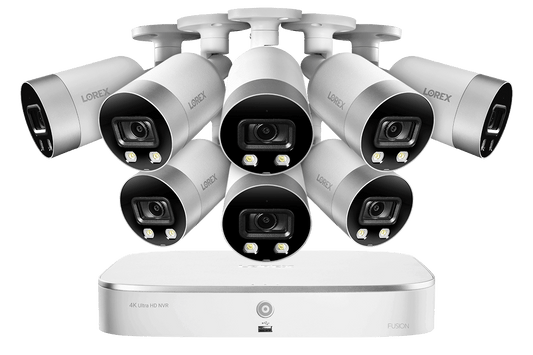 4K Ultra HD 8-Channel IP Security System with 8 Smart Deterrence 4K (8MP) Cameras, Smart Motion Detection and Smart Home Voice Control