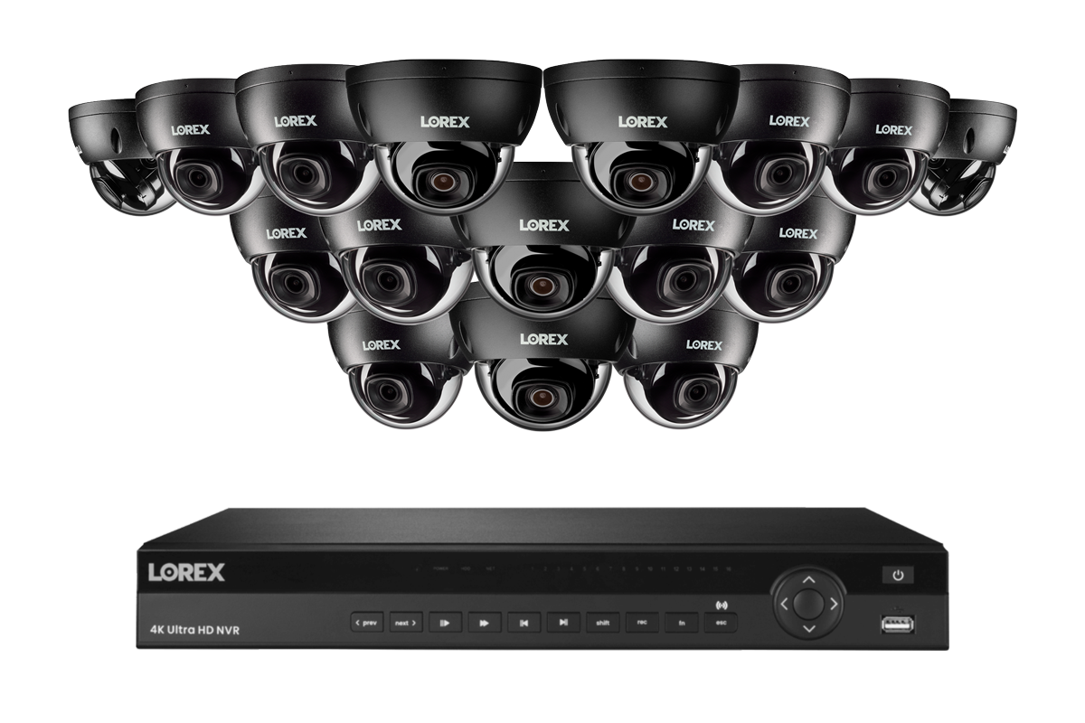 Lorex Elite Series 4K 16 Camera Capable 6TB Wired NVR System with 4MP (2K) A4 IP Dome Cameras