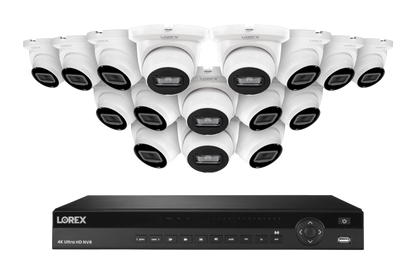 Lorex Elite Series 4K 16 Camera Capable 4TB Wired NVR System with 4MP (2K) A4 IP Turret Cameras