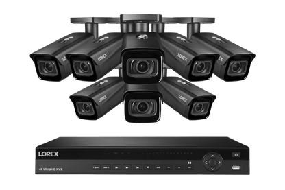 Lorex 4K (16 Camera Capable) 6TB Wired NVR System with Nocturnal 3 Smart IP Bullet Cameras with Motorized Varifocal Lens