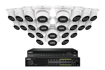 Lorex Elite Series 4K 32 Camera Capable 6TB Wired NVR System with 4MP (2K) A4 IP Turret Cameras