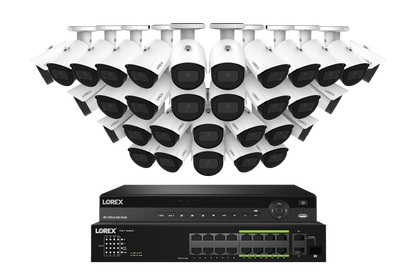 Lorex Elite Series 4K 32 Camera Capable 6TB Wired NVR System with A14 IP Bullet Cameras