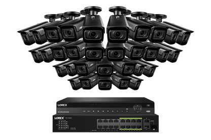 Lorex 4K (32 Camera Capable) 6TB Wired NVR System with Nocturnal 3 Smart IP Bullet Cameras Featuring Motorized Varifocal Lens and 30FPS Recording