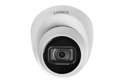 8-Channel Fusion NVR System with 4K (8MP) IP Dome Cameras with Listen-In Audio