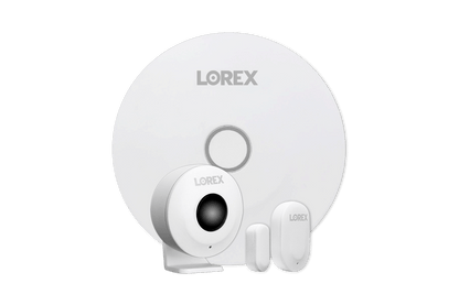 8-Channel NVR Fusion System with Four 4K Smart Deterrence IP Dome Cameras, 2K Wi-Fi Video Doorbell and Smart Sensor Starter Kit