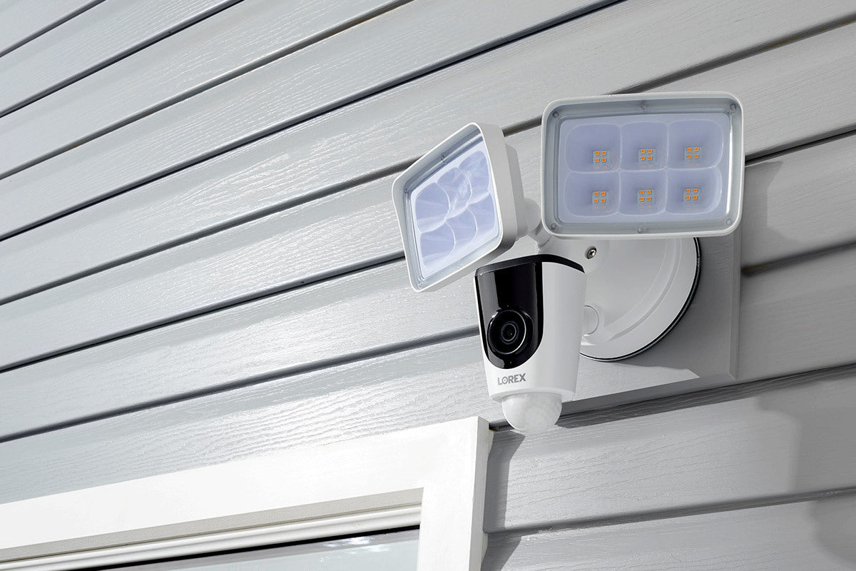 8-Channel NVR Fusion System with Six 4K Smart Deterrence IP Dome Security Cameras, 2K Wi-Fi Video Doorbell, Wi-Fi Floodlight Camera and Smart Sensor Starter Kit