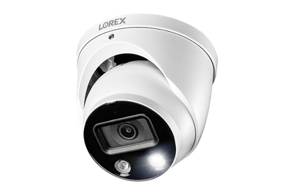 8-Channel NVR Fusion System with Six 4K Smart Deterrence IP Dome Security Cameras, Wi-Fi Floodlight and Indoor Camera
