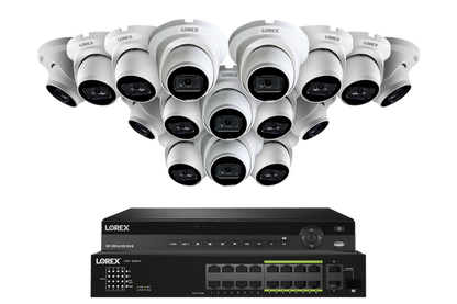 Lorex Elite Series 4K 32 Camera Capable 6TB Wired NVR System with A14 IP Turret Cameras