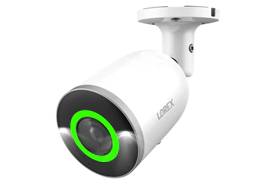 Lorex Fusion Series 4K 16 Camera Capable (Wired or Fusion Wi-Fi) 4TB Wired NVR System with Eight H14 IP Bullet Cameras, One 2K Battery-Operated Doorbell, and One 2K Outdoor Floodlight