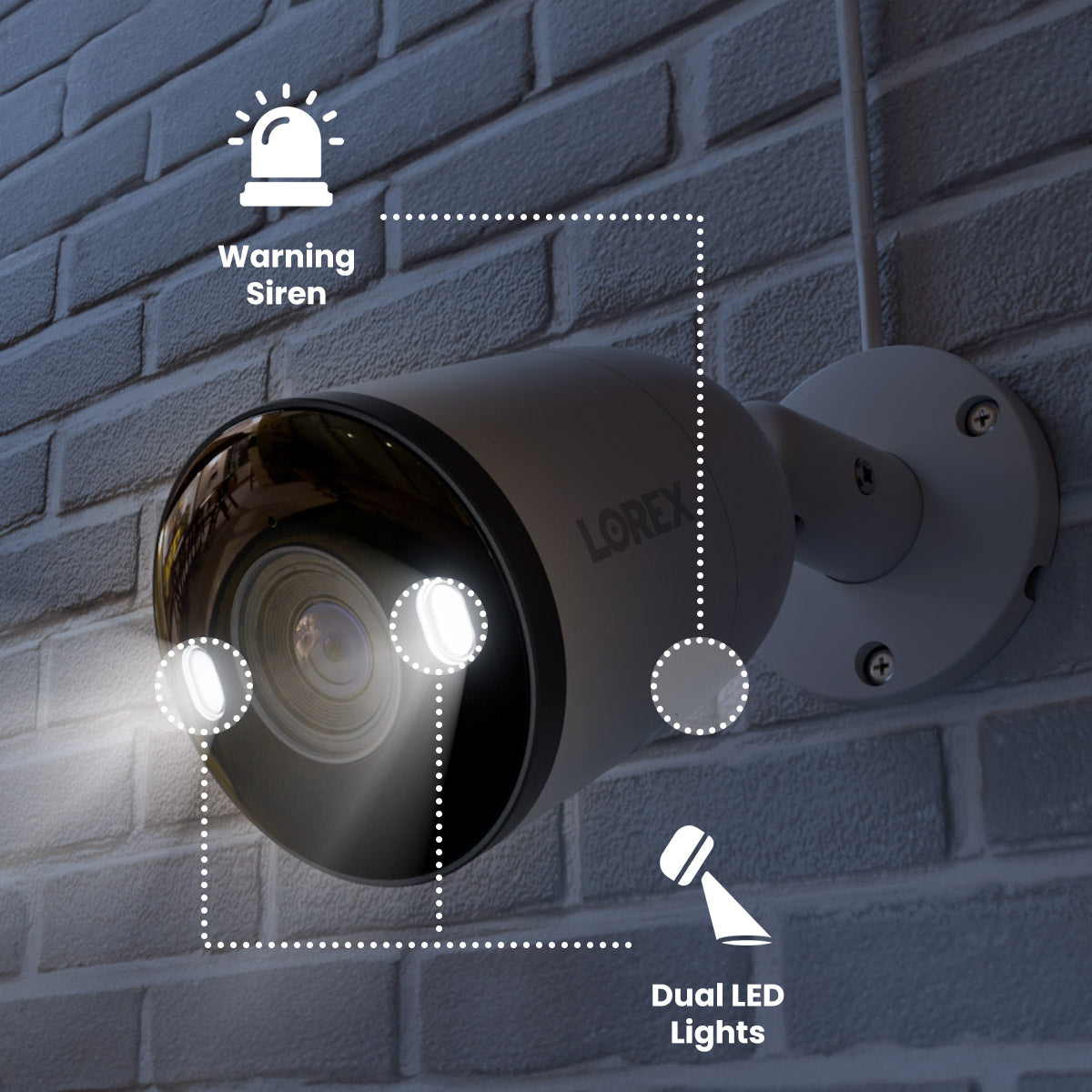 Lorex Fusion 4K+ 16 Channel (8 Wired + 8 Fusion Wi-Fi) 2TB NVR System with Four H13 Wired 4K IP Bullet Cameras, One 2K Wired Doorbell, and One 2K Floodlight