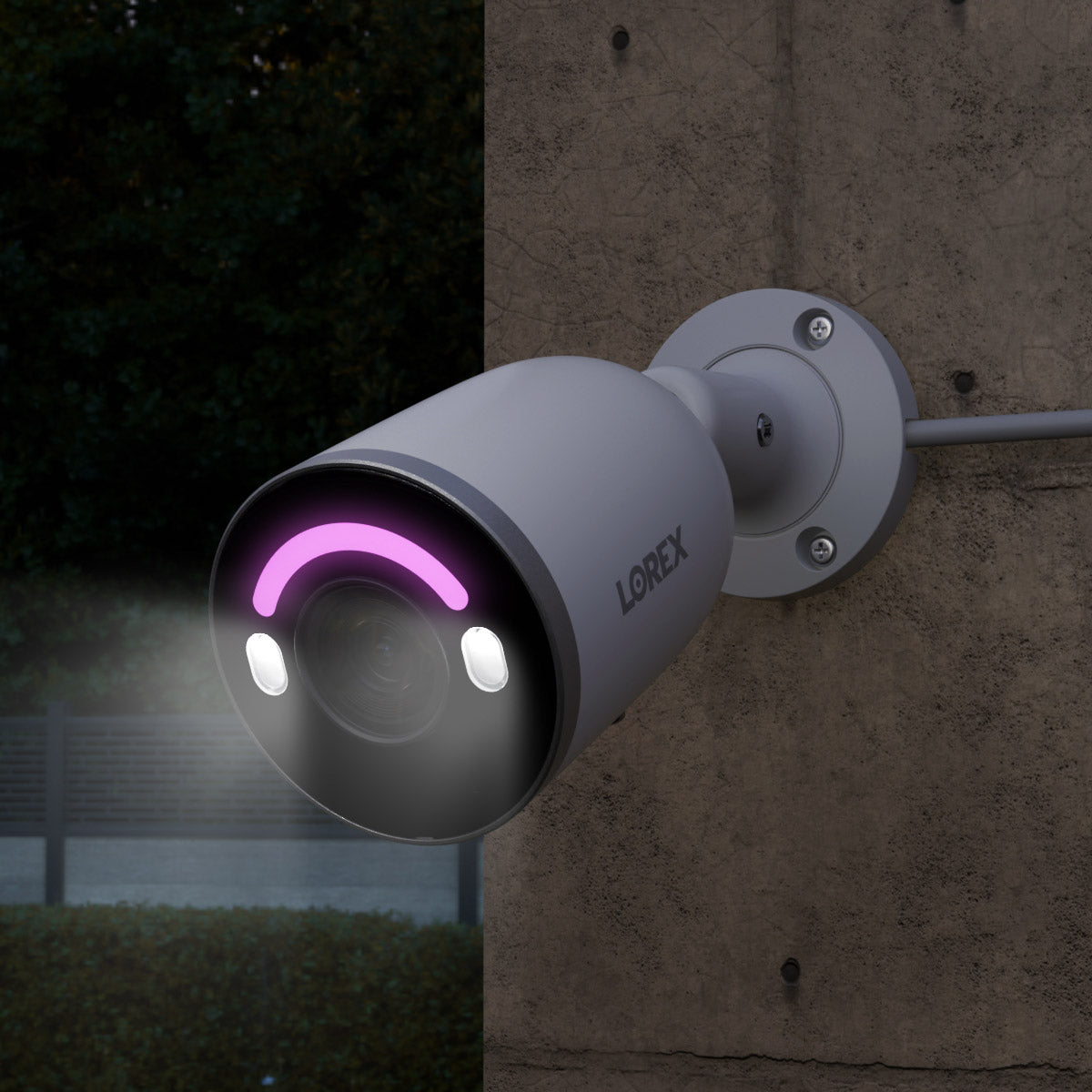 Lorex H12 4K IP Wired Bullet Security Camera with Smart Security Lighting and Smart Motion Detection