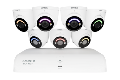 4K+ (12MP) IP Security Cameras with 16-Channel (8 Wired, 8 Wi-Fi) Fusion Recorder