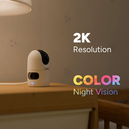 Lorex Connect 2K Dual-Lens Indoor Pan-Tilt Wi-Fi Camera