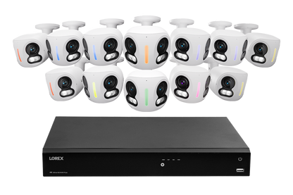 Lorex Classic Fusion Series 4K 16 Channel 6TB Wired NVR System with 4K IP Dual Lens Cameras