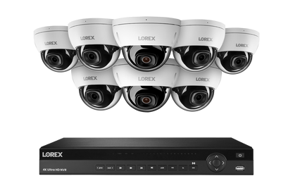 Lorex Elite Series NVR with A10 IP Dome Cameras - 4K 16-Channel 4TB Wired System