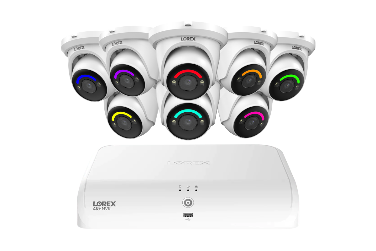 Lorex Fusion Series 4K 16 Channel (8 Wired + 8 Fusion Wi-Fi) 2TB Wired System with H12 Wired 4K IP Dome Cameras