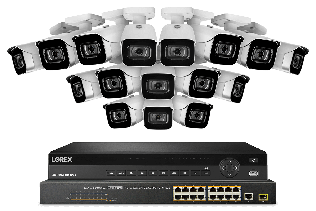 32-Channel NVR System with 4K (8MP) IP Cameras