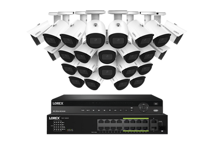 Lorex Elite Series 4K 32 Camera Capable 8TB Wired NVR System with A14 IP Bullet Cameras