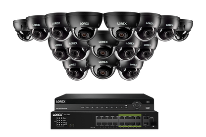 Lorex Elite Series 4K 32 Camera Capable 8TB Wired NVR System with 8MP (4K) A10 IP Dome Cameras