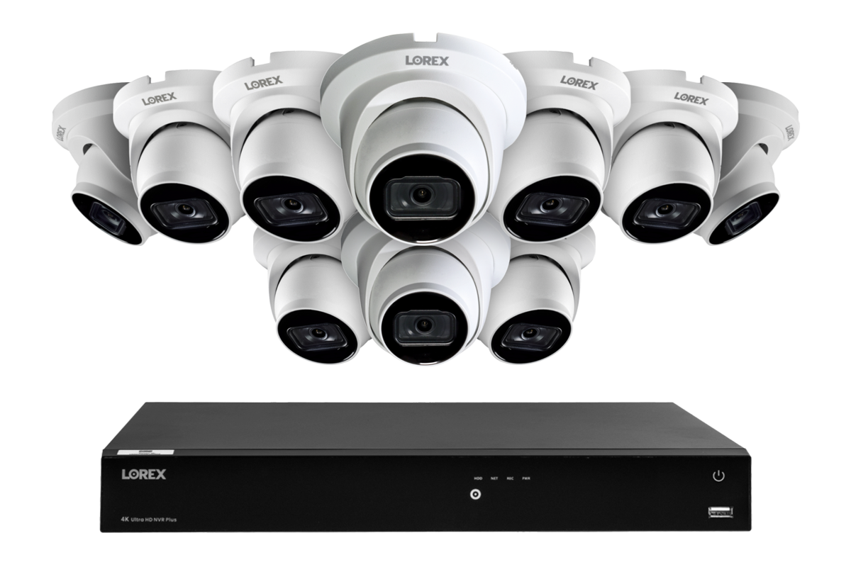 Lorex Fusion Series 4K 16 Camera Capable (Wired or Fusion Wi-Fi) 4TB Wired NVR System with A14 IP Dome Cameras