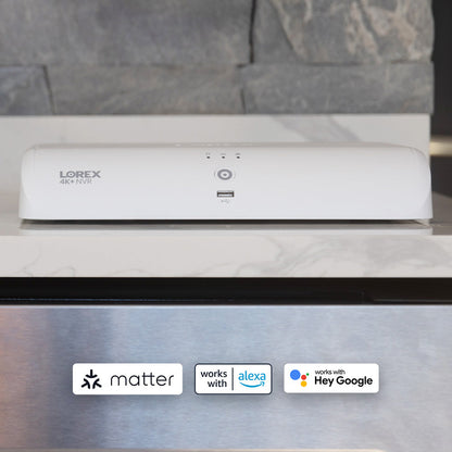 Lorex Fusion Series 4K 16 Channel (8 Wired + 8 Fusion Wi-Fi) 2TB Wired System with H12 Wired 4K IP Dome Cameras