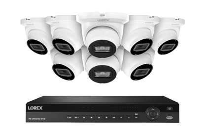 Lorex Elite Series 4K 16 Camera Capable 4TB Wired NVR System with 4MP (2K) A4 IP Turret Cameras
