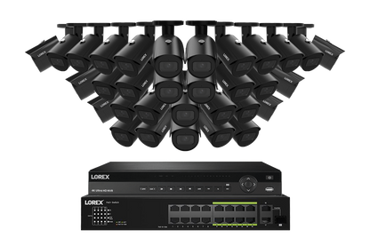 Lorex Elite Series 4K 32 Camera Capable 8TB Wired NVR System with A14 IP Bullet Cameras