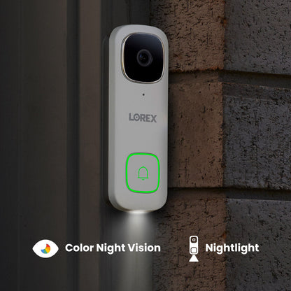 Lorex Fusion 4K+ 16 Channel (8 Wired + 8 Fusion Wi-Fi) 2TB NVR System with Four H13 Wired 4K IP Bullet Cameras, One 2K Wired Doorbell, and One 2K Floodlight